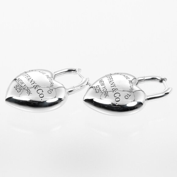TIFFANY Silver Heart Earrings - Picture 6 of 7